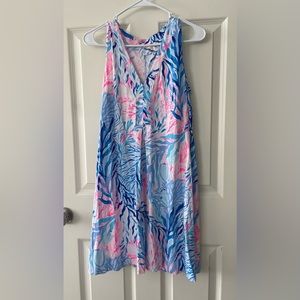 Lilly Pulitzer dress: Crew Blue Tint Kaleidoscope Coral